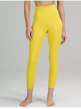 lululemon align high rise yellow leggings 25” 6